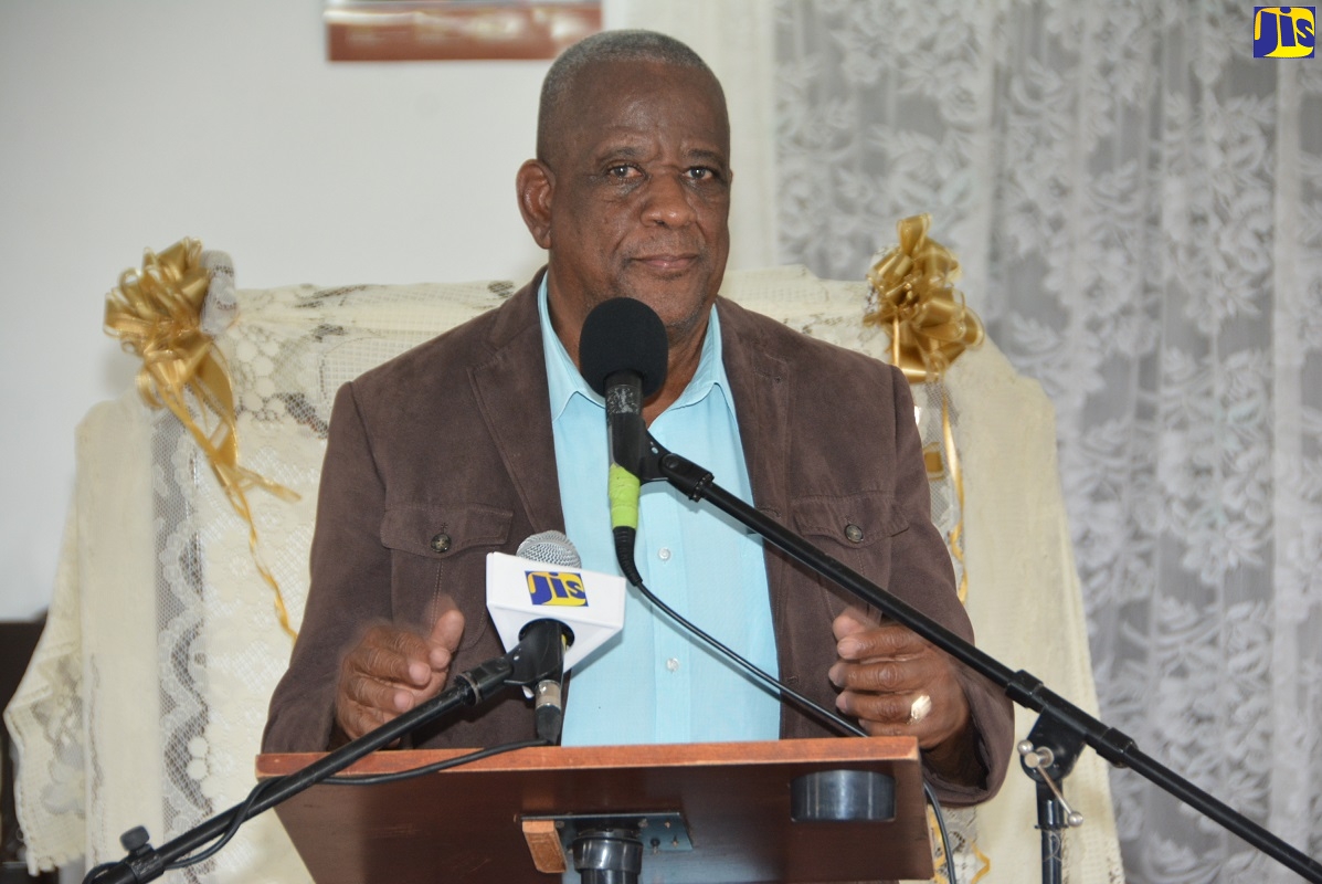 Minister of State in the Ministry of Agriculture and Fisheries, Hon Franklin Witter, addresses the Essex Valley Agricultural Development Authority
