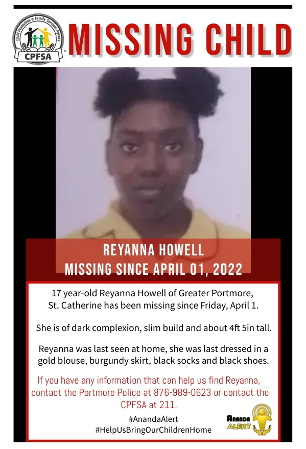 Ananda Alert Activated For Missing Teen, Reyanna Howell