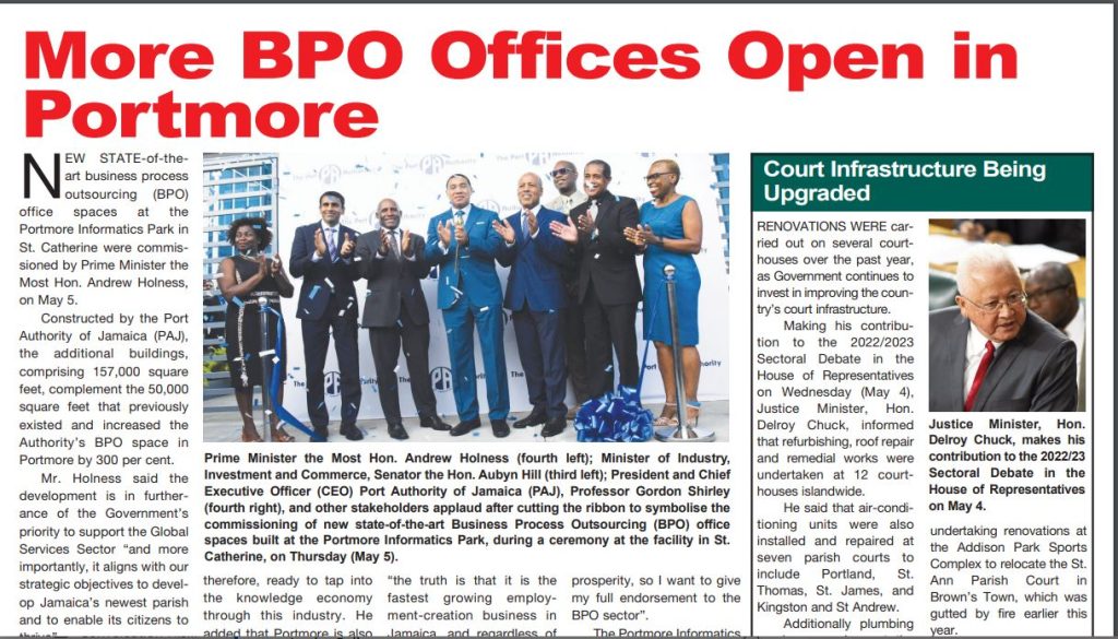 More BPO Offices Open In Portmore Jamaica Information Service