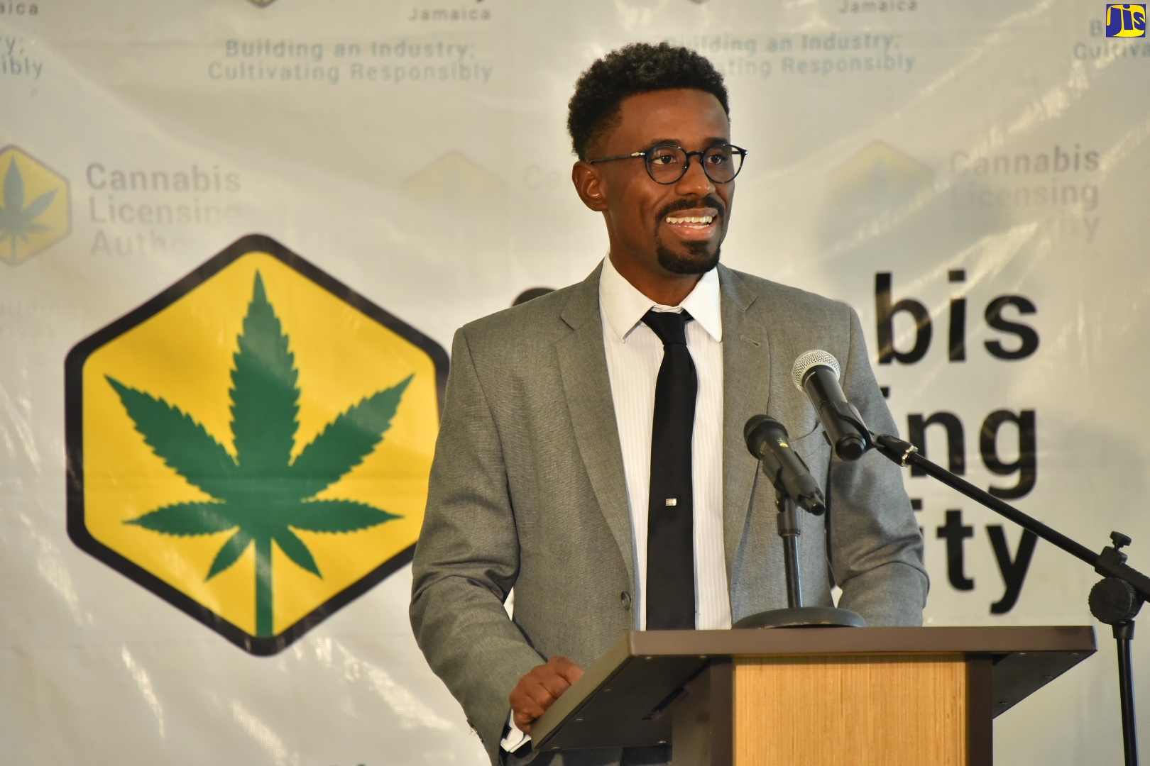 Chairman of the Cannabis Licensing Authority (CLA),  Levaughn Flynn speaking at a ceremony to issue the 100th Licence for the Medicinal and Therapeutic Handling of Cannabis in Jamaica, held at the Courtyard by Marriott Hotel in New Kingston on May 11.

 