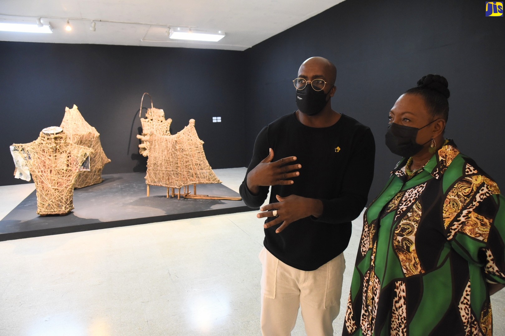 PHOTO: Minister Grange Tours Kingston Biennial Art Exhibition