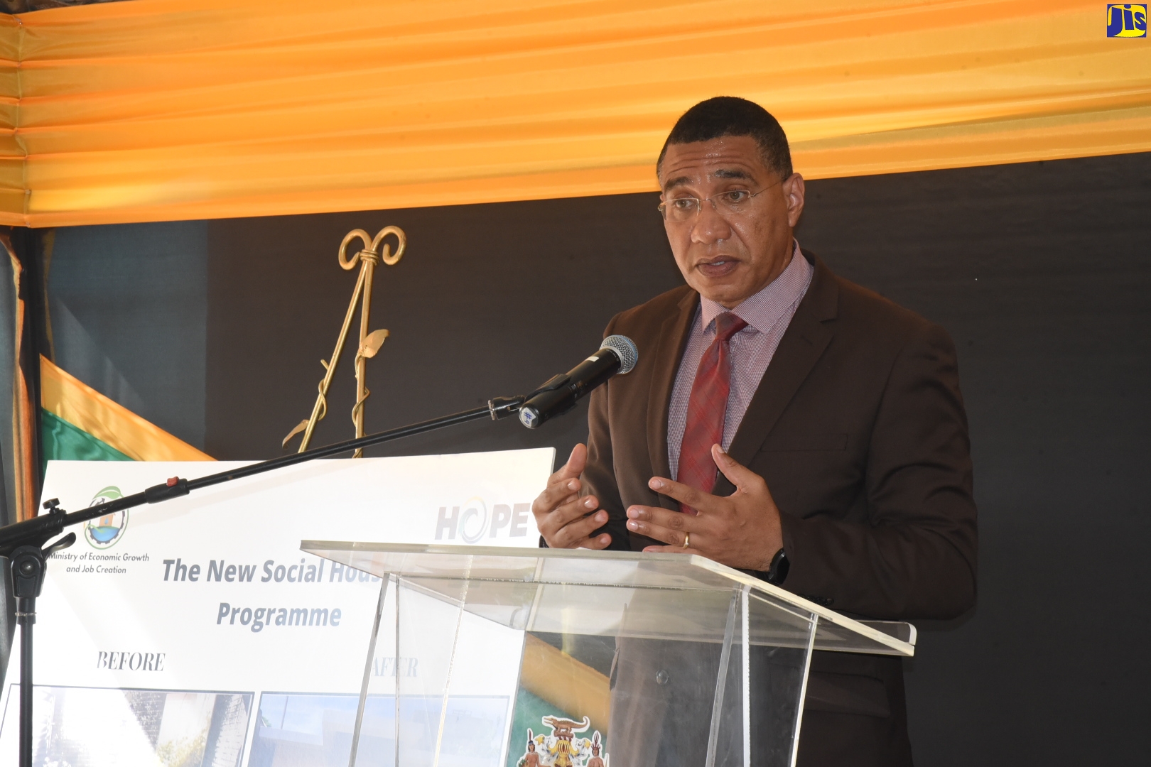 Prime Minister, the Most Hon. Andrew Holness, urges citizens to prepare for the hurricane season while addressing the hand over of housing unit in Seaview Gardens, Kingston on June 3.