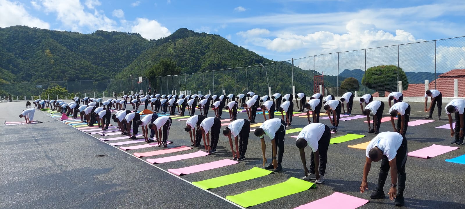 Yoga Session at Sabina Park on Sunday