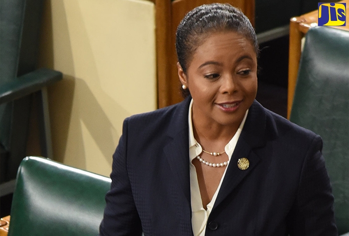 Minister of Legal and Constitutional Affairs, Hon. Marlene Malahoo Forte, makes her contribution to the 2022/23 Sectoral Debate in the House of Representatives on Tuesday (June 7).
