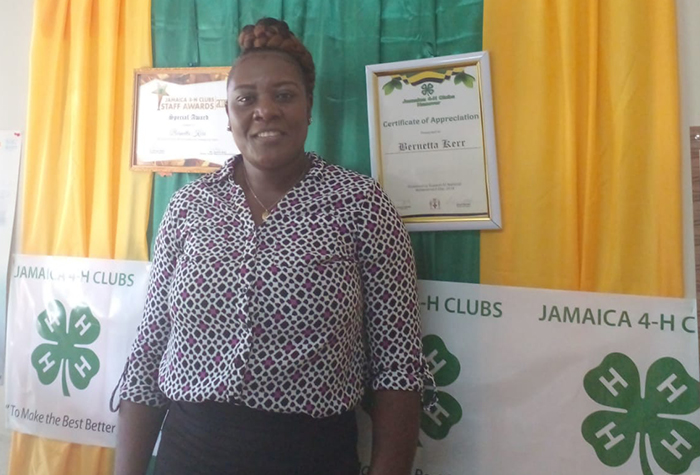 Training and Placement Coordinator at the Jamaica 4-H Clubs, Bernetta Kerr. 