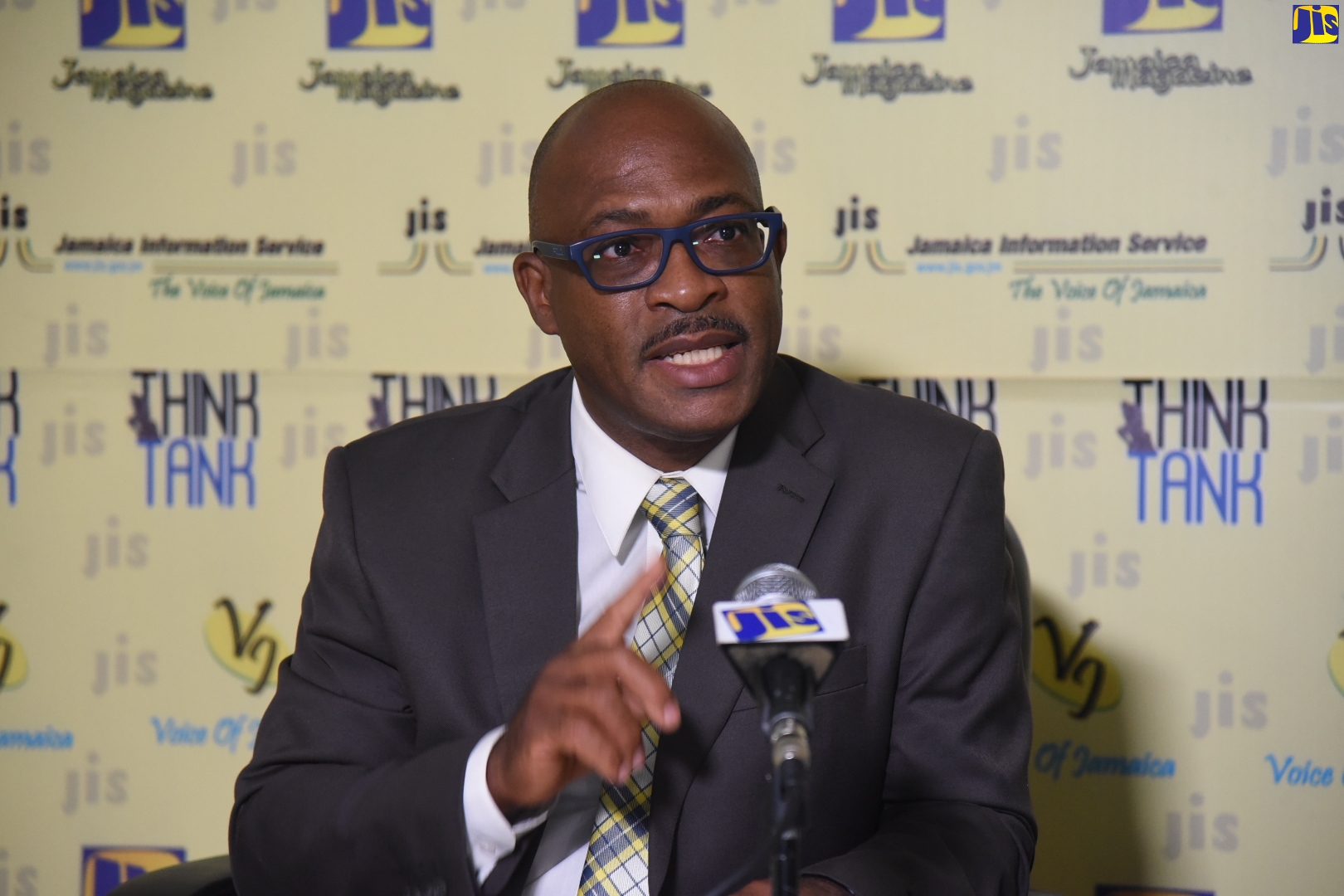 Acting Chief Electrical Regulator, Seymour Walters, speaks at a Think Tank at the Jamaica Information Service (JIS) offices in Kingston on Thursday (June 30).