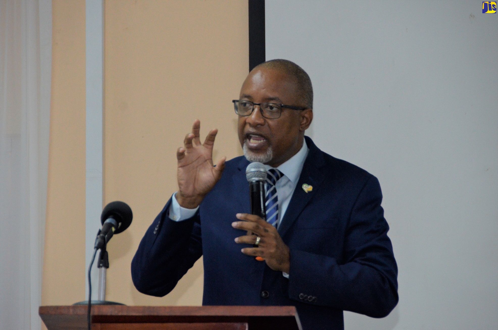 JIS1241: Permanent Secretary in the Ministry of Health and Wellness, Dunstan Bryan, addresses the General Meeting of the Jamaica Association for Health Education and Promotion (JAHEP) held recently at Cardiff Hotel and Spa, Runaway Bay, St. Ann.