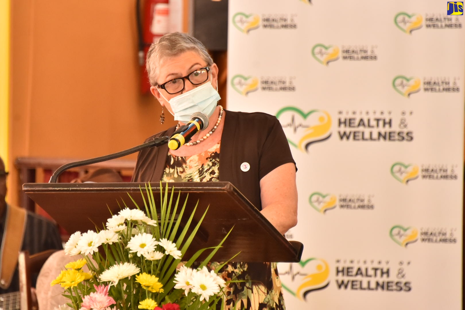 Chairperson for the Healthcare Workers Appreciation Committee, Professor the Most Hon. Dr. Denise Eldemire-Shearer, addresses a Thanksgiving Service to commemorate July as Healthcare Workers Appreciation Month, held on July 3 at the Boulevard Baptist Church, St. Andrew.