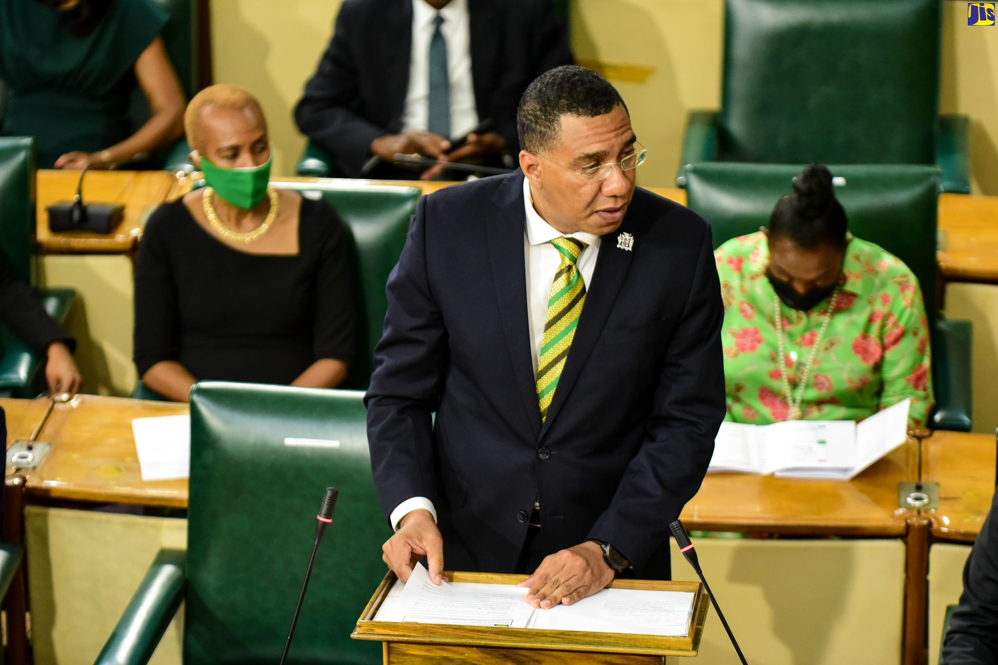 Prime Minister, the Most Hon. Andrew Holness, on Friday (August 5) addressing the joint sitting of the Senate and the House of Representatives in commemoration of Jamaica’s 60th anniversary of Independence, which will be celebrated on August 6.