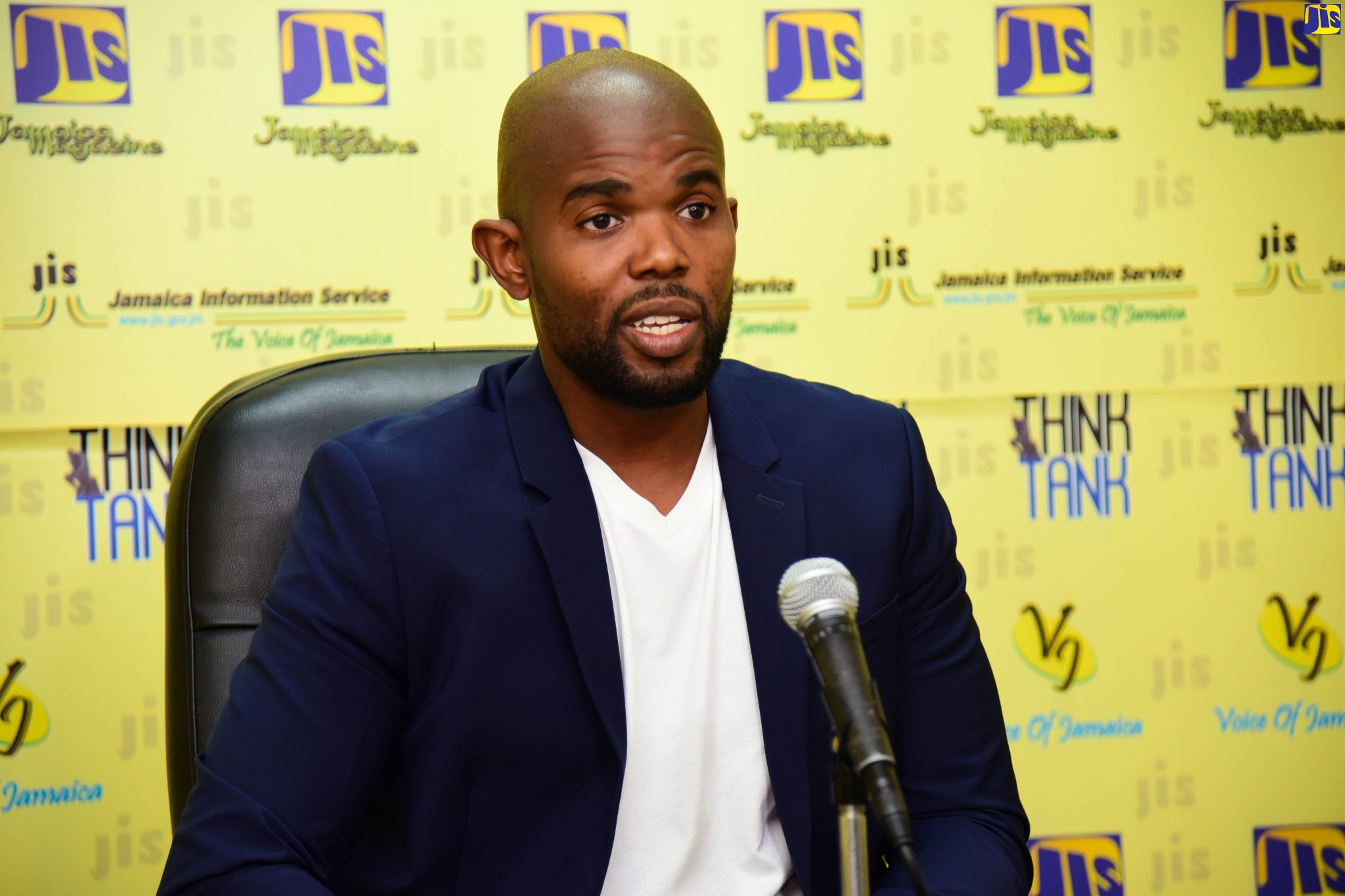 Chief Product Officer of Lynk, Jamaica’s first digital wallet, John Matthew Sinclair, speaks at a recent JIS ‘Think Tank’.