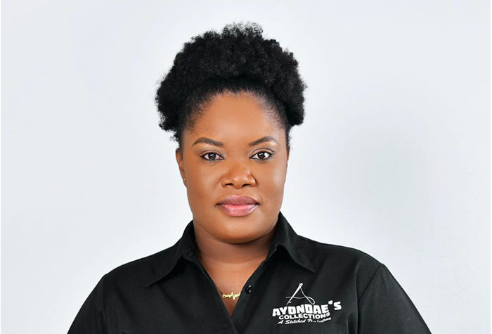 Owner and Lead Designer of Ayondae’s Collections, Asheka Headley. 