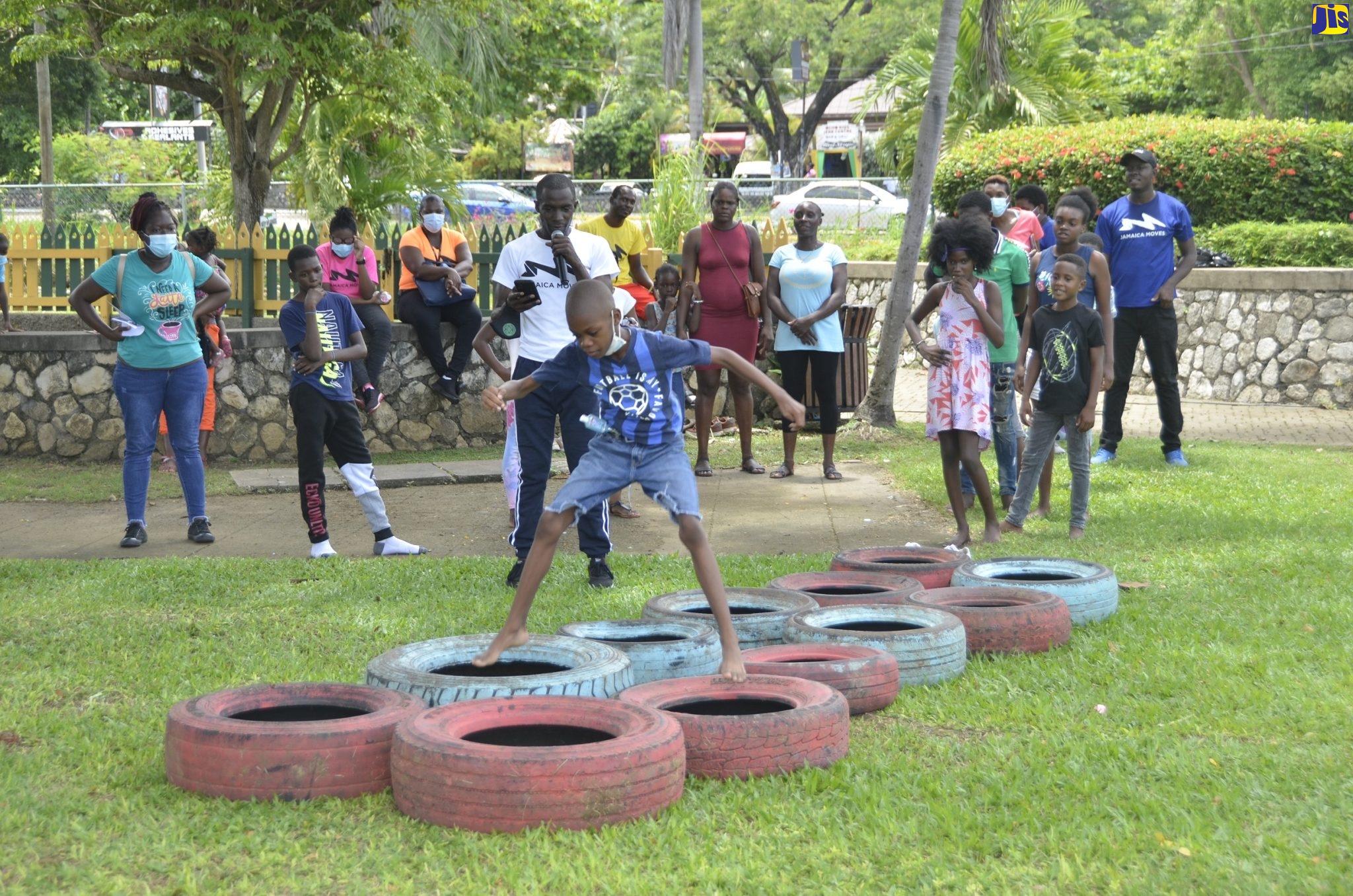 Children participate in an obstacle course event during the ‘Jamaica Moves Reloaded’ health fair at Turtle River Park in Ocho Rios, St. Ann, on Thursday (August 25). The fair was organised by the Ministry of Health and Wellness.