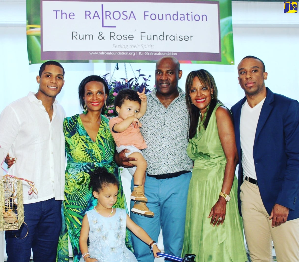 Children and grandchildren of the late Keith and Phyllis Watson (from left) Chad Price (grandson); Dr Jacqui Watson (daughter); Richard Watson (son) with grandchildren Edgar and Ella; Kim Watson (daughter) and Marcus Salandy DeFour (grandson).  