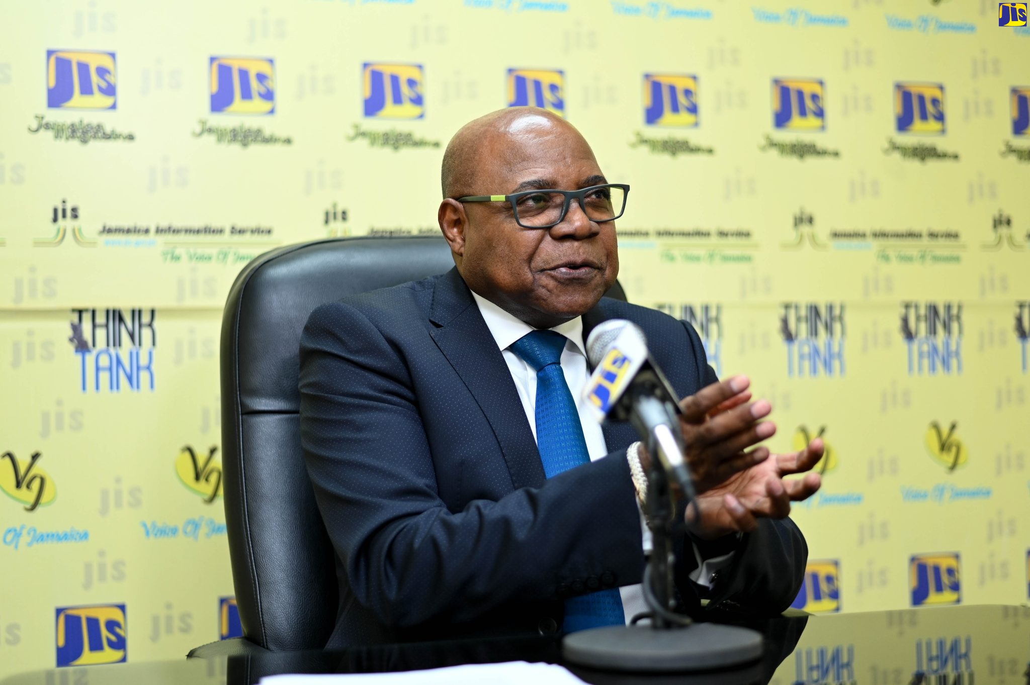 Tourism Minister, Hon. Edmund Bartlett, outlines a slate of activities for Tourism Awareness Week during a Jamaica Information Service (JIS) Think Tank at the agency’s head office in Kingston, on Monday (September 12).