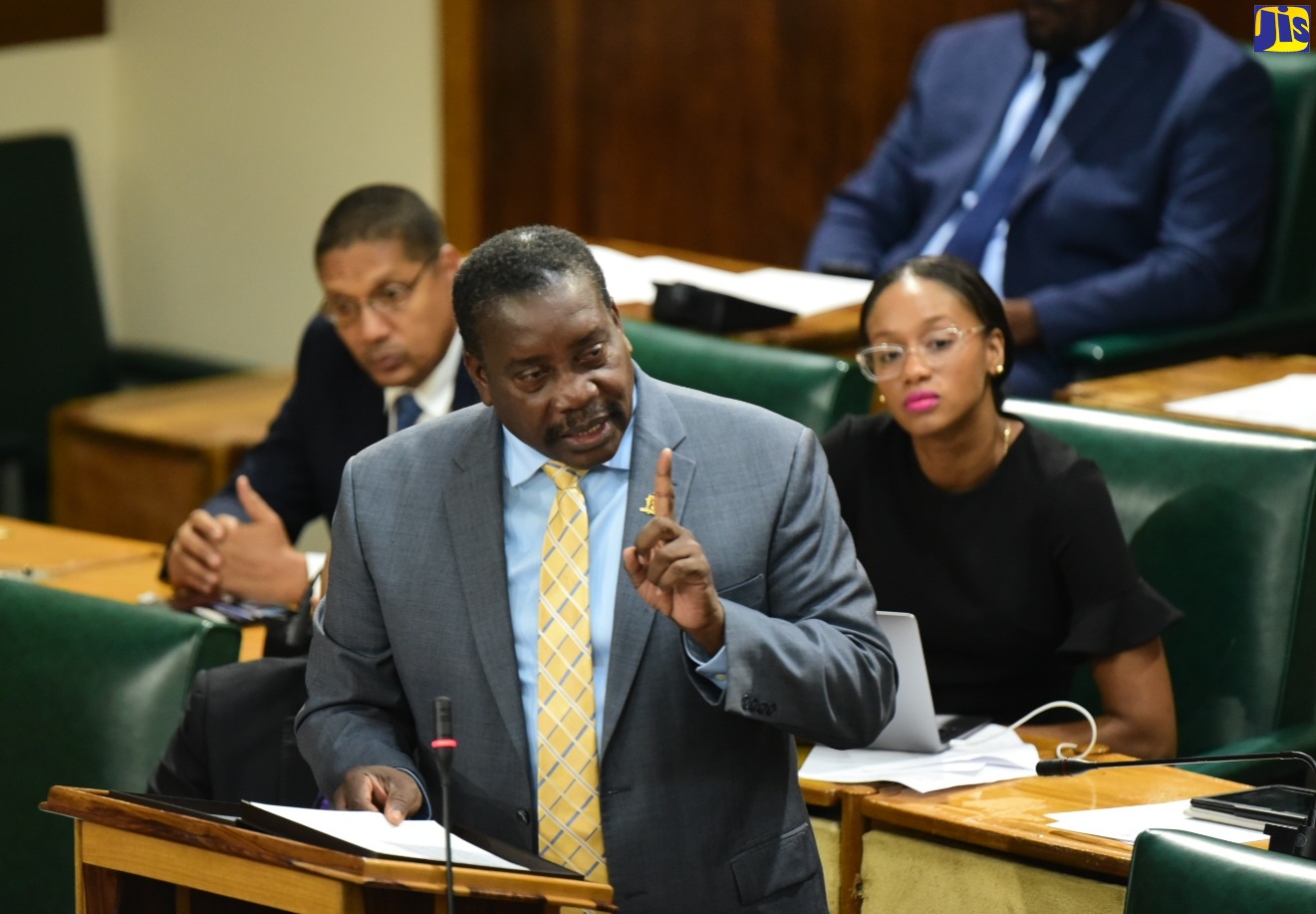 Member of Parliament for St Mary Western, Robert Montague, makes his contribution to the 2022/23 Constituency Debate in the House of Representatives, on Wednesday (September 14).