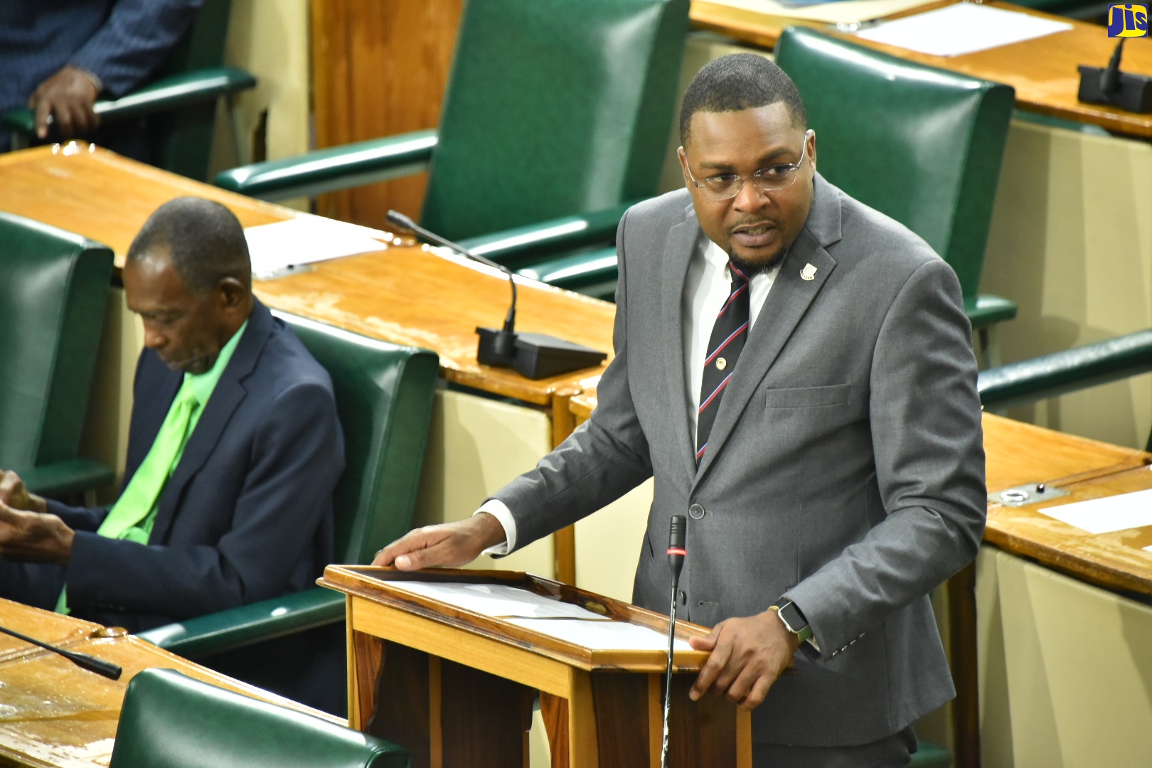 Minister without Portfolio in the Office of the Prime Minister (OPM), with Responsibility for Information, Hon. Robert Morgan speaking during the sitting of the House of Representatives on September 13.