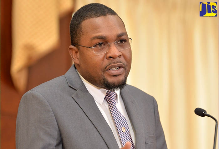 Minister without Portfolio in the Office of the Prime Minister, with Responsibility for Information, Hon. Robert Morgan, addresses a post Cabinet press briefing at Jamaica House, on Wednesday (September 21). 