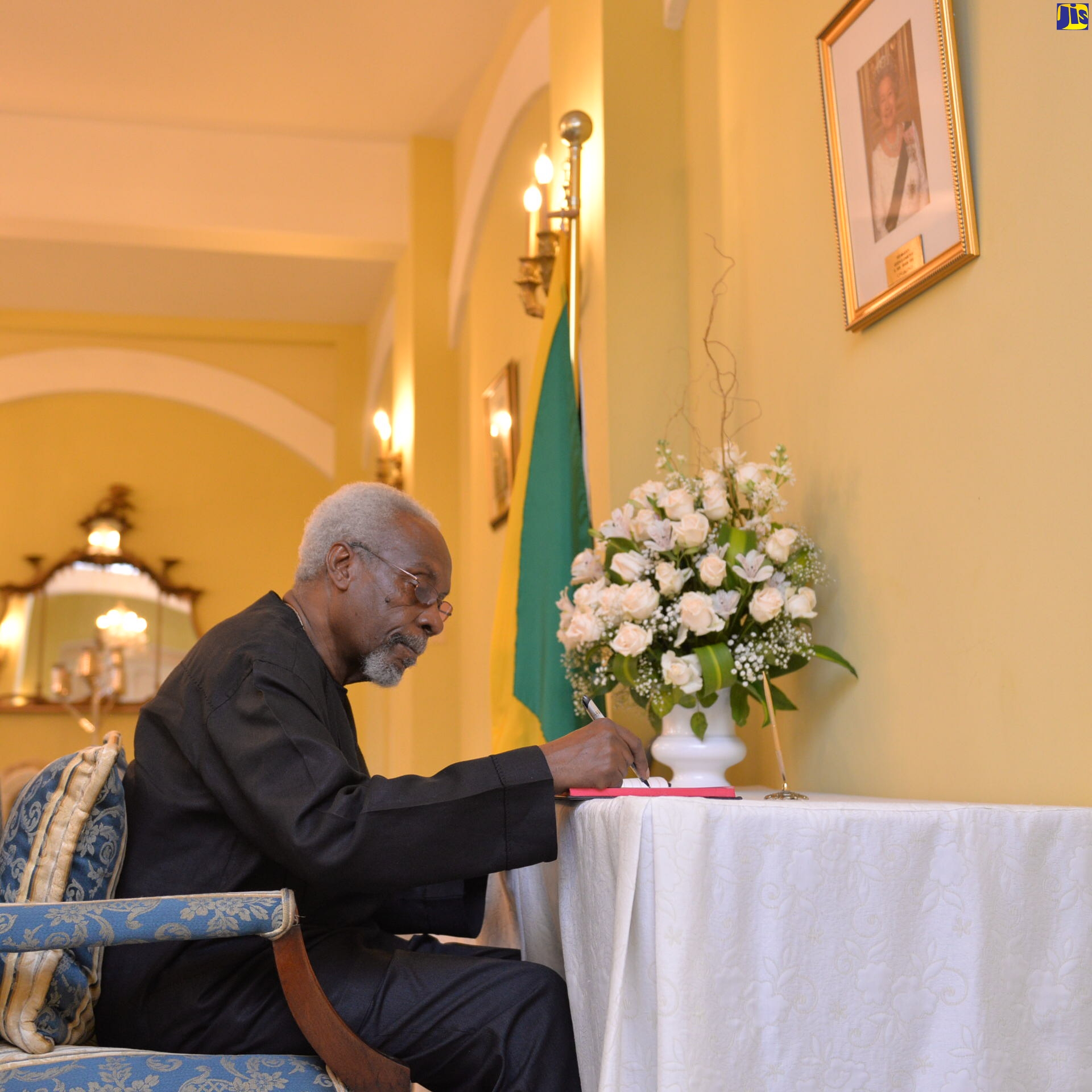 PHOTOS: Former Prime Minister, the Most Hon. P.J. Patterson Signs Condolence Book at King’s House