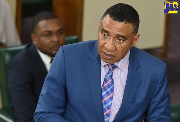 Prime Minister, the Most Hon. Andrew Holness, addresses the House of Representatives on October 5.
