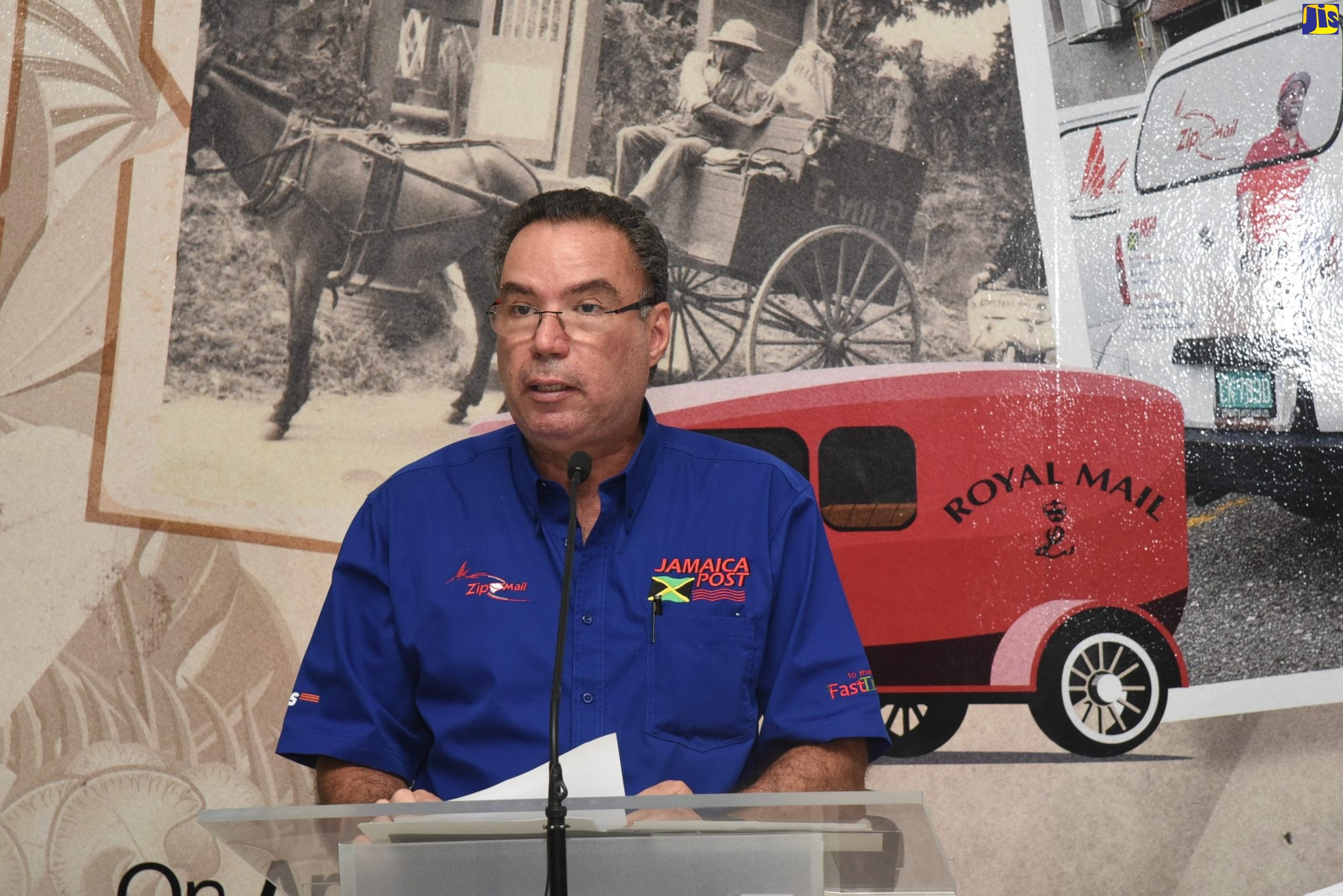 Minister of Science, Energy and Technology, Hon. Daryl Vaz, delivers his remarks at the reopening of the newly renovated Central Sorting Office in Kingston, recently.