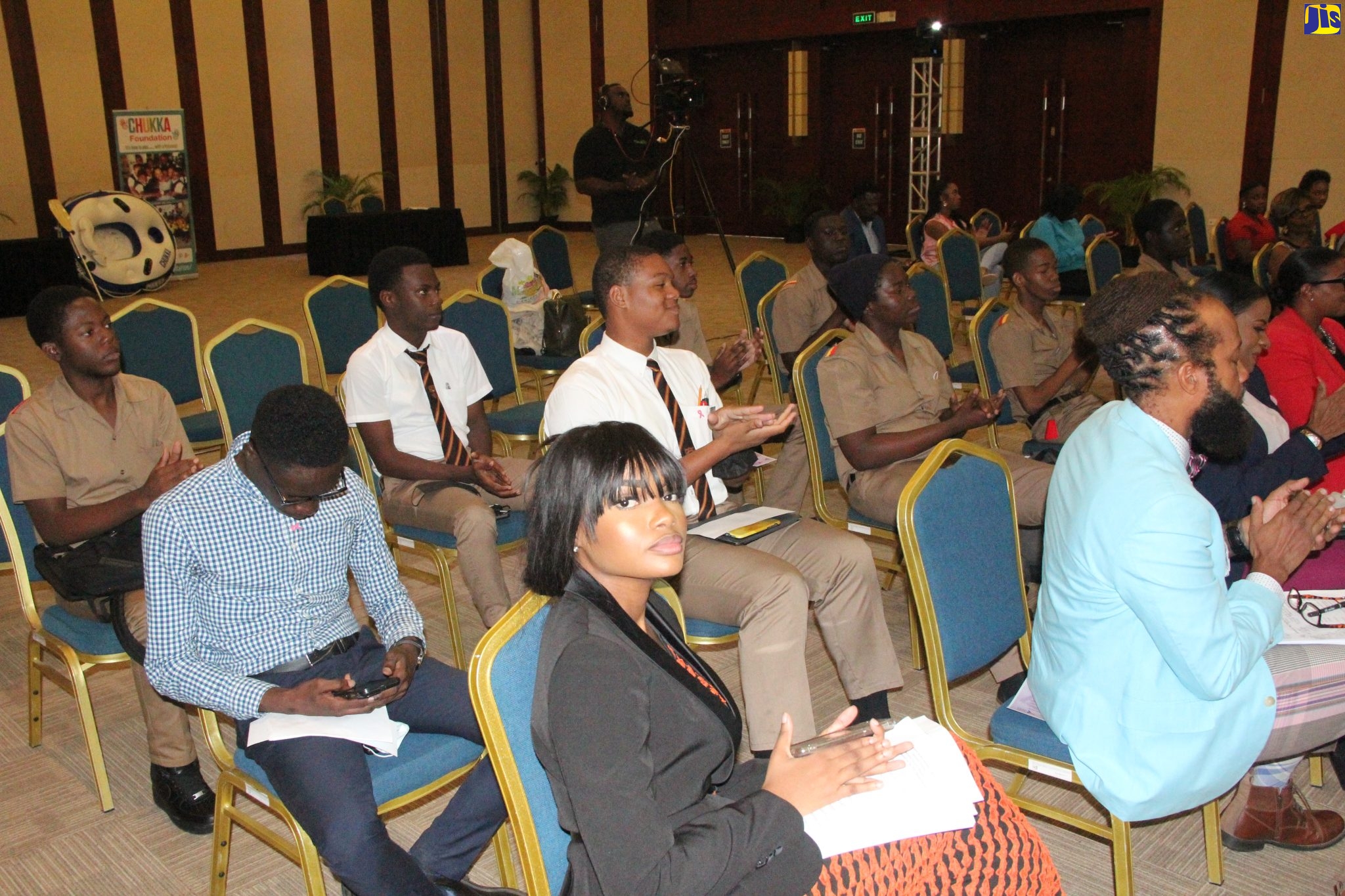 Students of Cornwall College participate in the launch of the Tourism Enhancement Fund (TEF) National Tourism Debate 2022, at the Montego Bay Convention Centre in Rose Hall, St. James, on Tuesday (October 4).