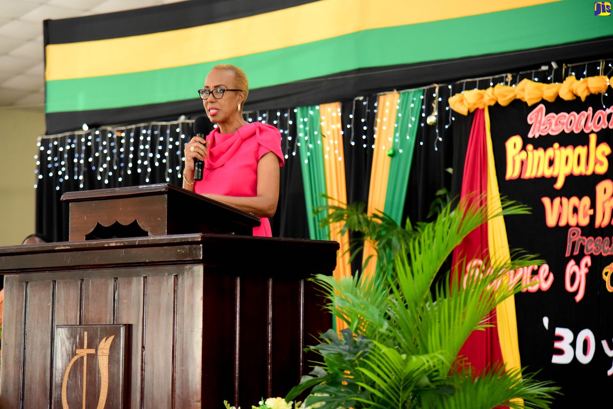 Minister of Education and Youth, Hon. Fayval Williams, addresses the 30th Anniversary Thanksgiving Service for the Association of Principals and Vice Principals, held at the Old Harbour New Testament Church of God in St. Catherine, on Sunday (October 9).

