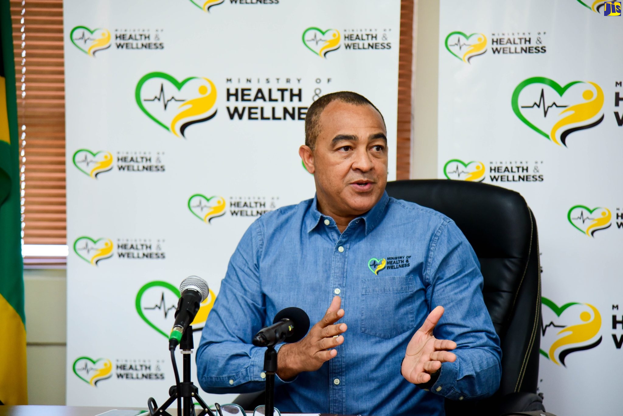 Minister of Health and Wellness, Dr. the Hon. Christopher Tufton, speaks at a contract signing ceremony, on Thursday (November 10), at the Ministry’s Emergency Operations Centre in New Kingston.