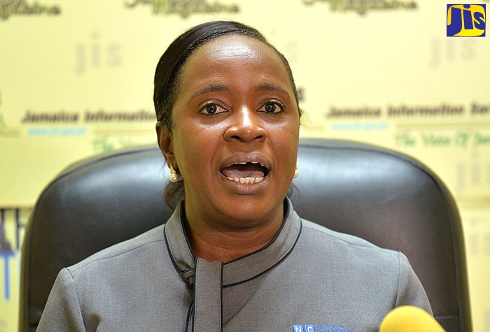 Inspector in charge of the Food Safety Inspectorate at the National Compliance and Regulatory Authority (NCRA), Janiese Pinnock, speaks at  a recent JIS ‘Think Tank’.