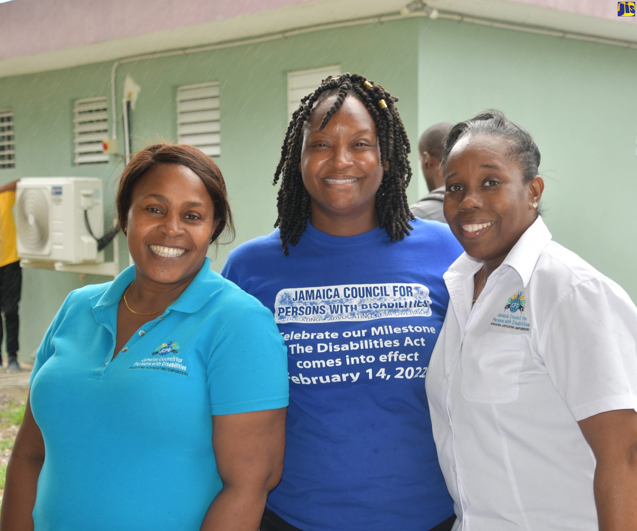 Members of the Jamaica Council for Persons with Disabilities (JCPD) attending a recent information fair in Granville, St. James, (from left) Senior Social Worker, Jacqueline Bennett; Social Worker JCPD Western Region, Shereena Thomas-Shaw, and Social Worker, JCPD St Catherine office, Kerrian Manning. The fair was jointly hosted by the JCPD and Sam Sharpe Diagnostic and Early Intervention Centre.