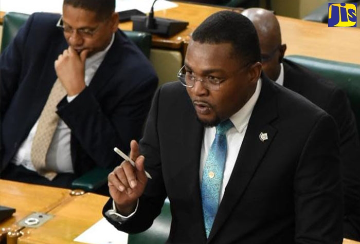 Member of Parliament for Clarendon North Central, Hon. Robert Morgan, speaking in the 2022/23 Constituency Debate in the House of Representatives, on November 2.