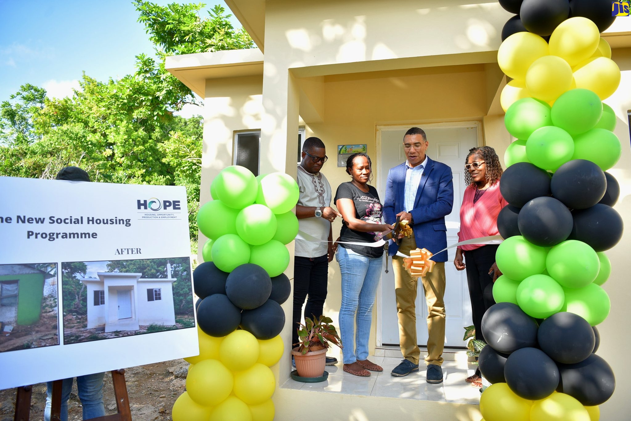 Prime Minister Holness Hands Over Social Housing Units to Families in St. James