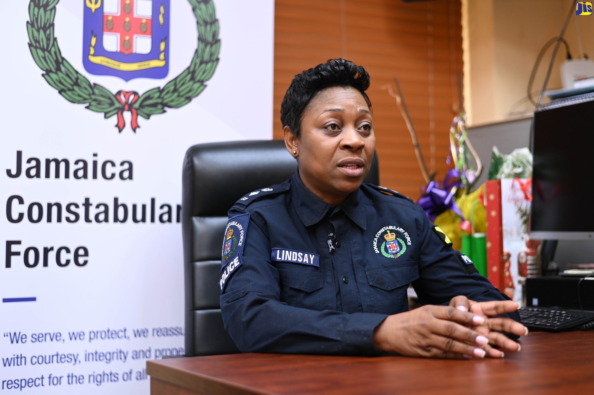 Head of the Jamaica Constabulary Force (JCF), Corporate Communications Unit, Senior Superintendent of Police (SSP), Stephanie Lindsay, speaking in an interview with JIS News.