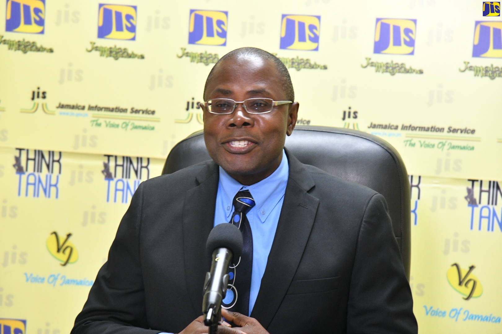 Information Technology Manager of the Consumer Affairs Commission (CAC), Christopher Martin, speaking at a JIS Think Tank held recently.