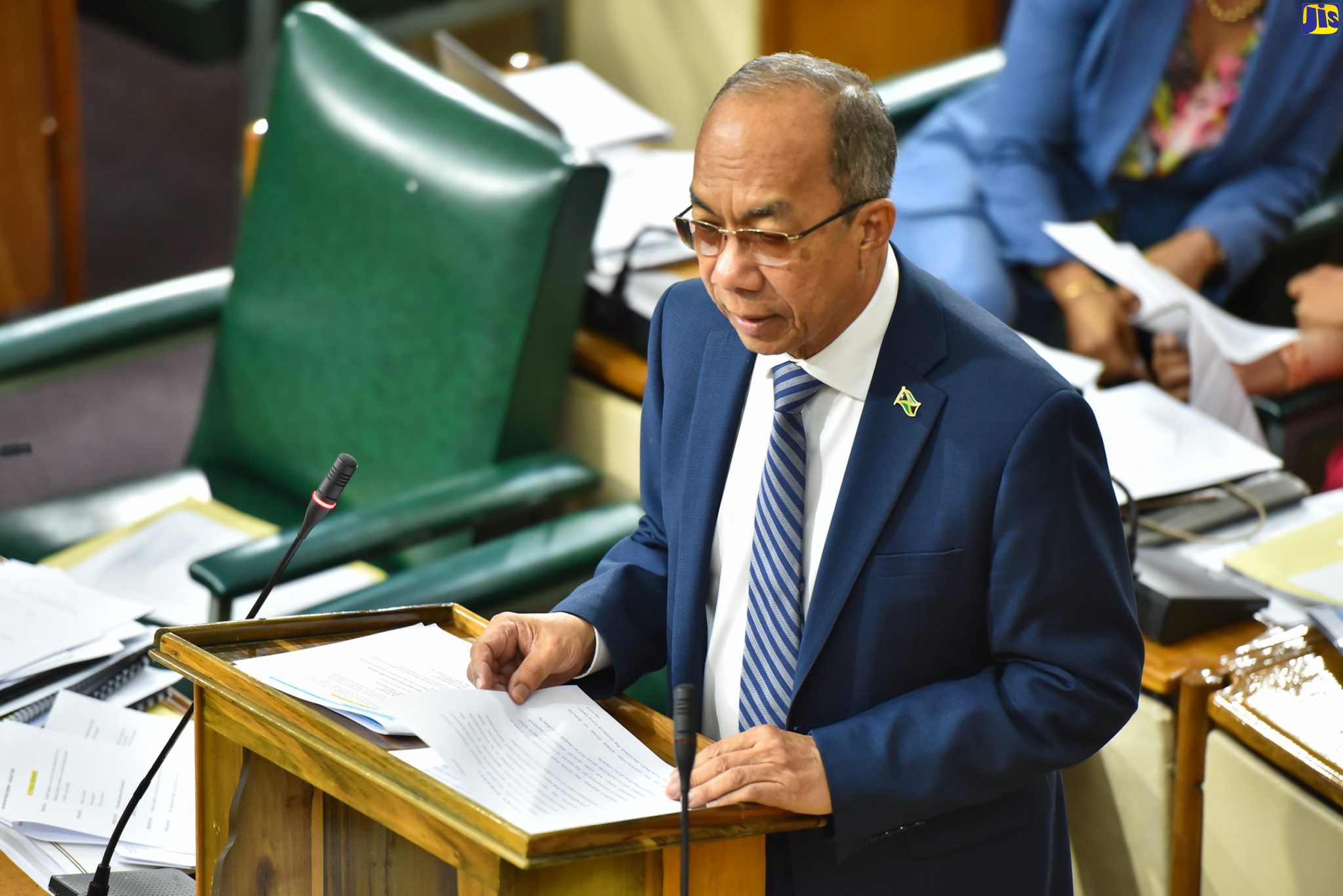 Deputy Prime Minister and Minister of National Security, Hon. Dr. Horace Chang, speaks in the House of Representatives on Tuesday (December 6).