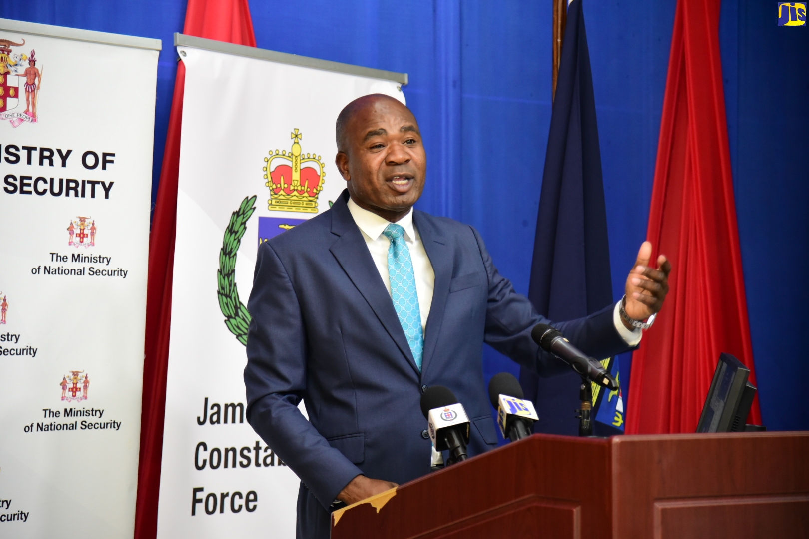 State Minister in the Ministry of National Security, Hon. Zavia Mayne, addresses the opening ceremony of the Road Traffic Act and Regulations training conference held at the National Police College of Jamaica (NPCJ) in Twickenham Park, St. Catherine, on Monday (January 30).