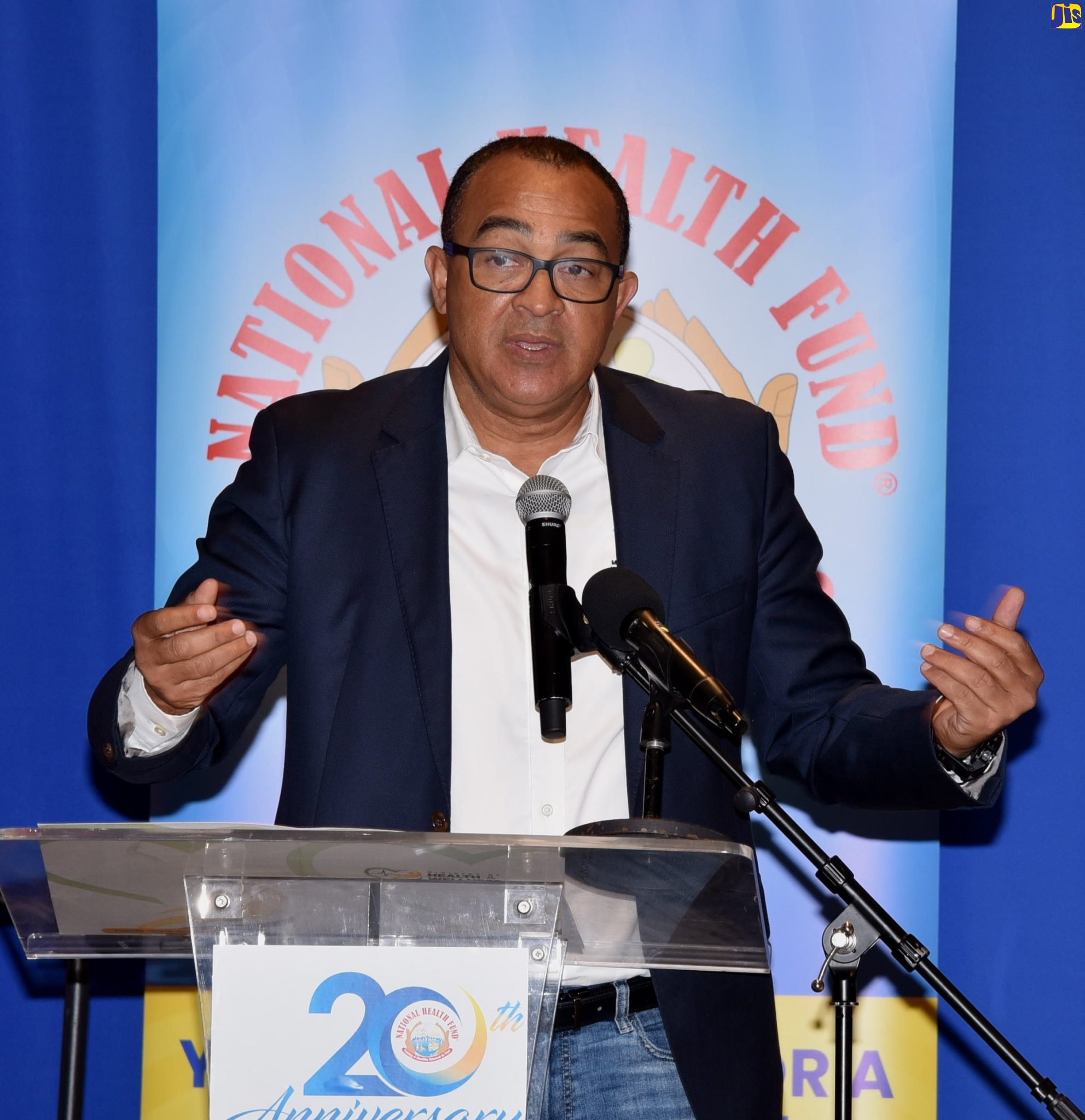 Minister of Health and Wellness, Dr. the Hon. Christopher Tufton, addresses a press conference to provide details about increases in NHFCard Benefits, held on Tuesday (January 17), at The Jamaica Pegasus hotel in New Kingston.