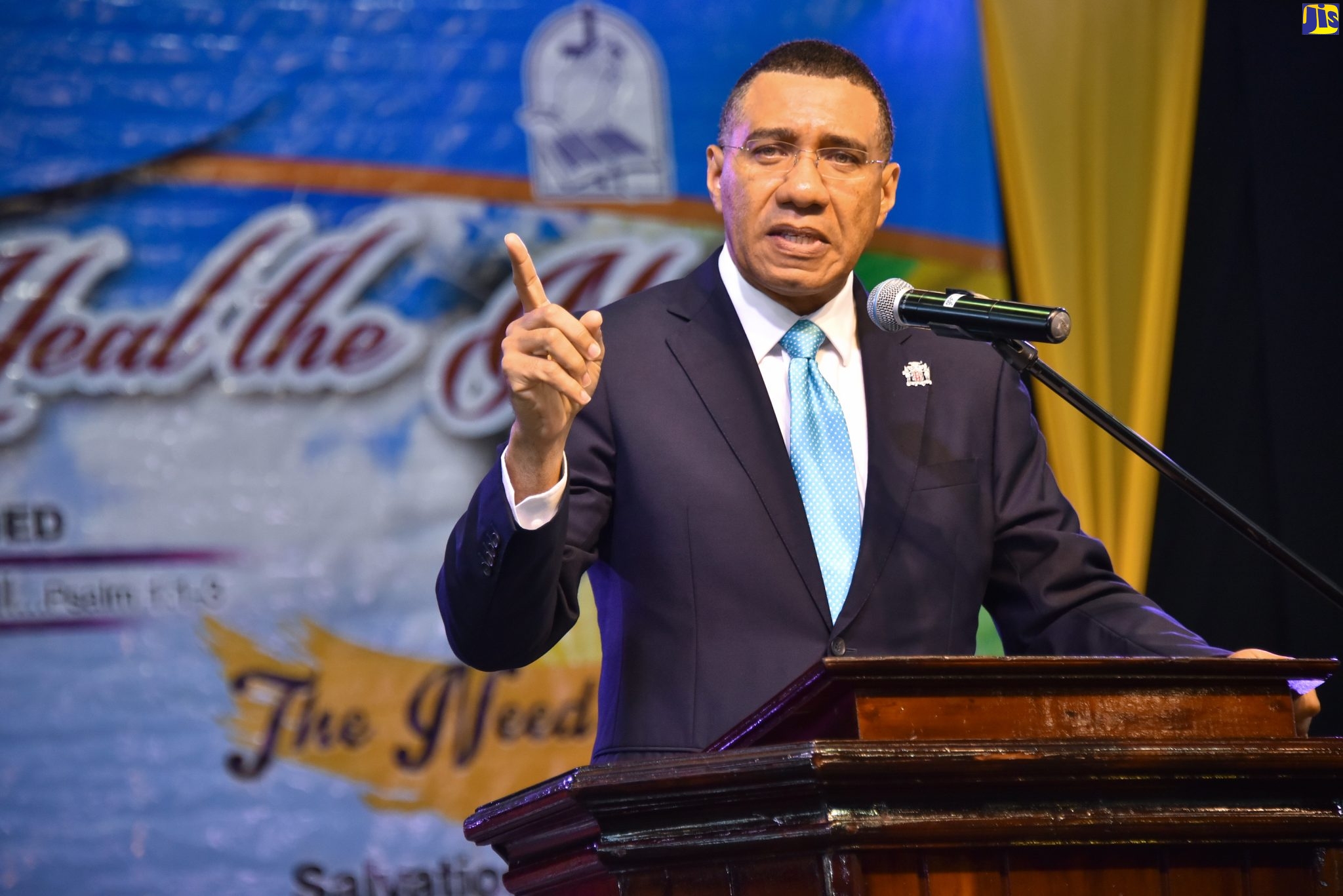 Prime Minister, the Most Hon. Andrew Holness, addressing the audience during the ‘Heal the Family, Heal the Nation’ conference, at the National Arena in Kingston on Wednesday (January 4). 