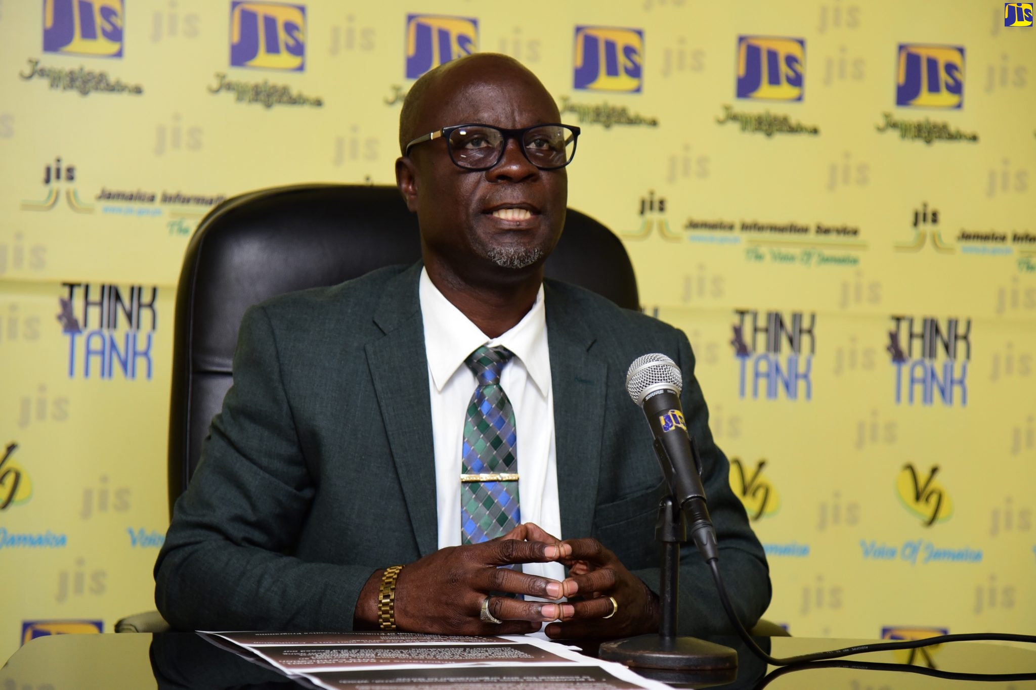 Acting Chief Executive Officer,  Rural Agricultural Development Authority (RADA), Winston Simpson, addresses a recent JIS Think Tank.