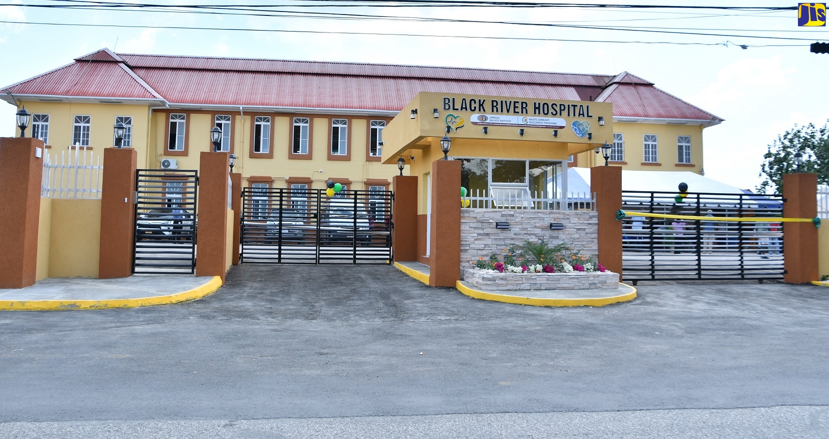 The newly erected entrance at the Black River Hospital in St. Elizabeth, which was constructed at a cost of approximately $20 million by the Jamaica Bauxite Institute (JBI) under its Bauxite Community Development Programme (BCDP).