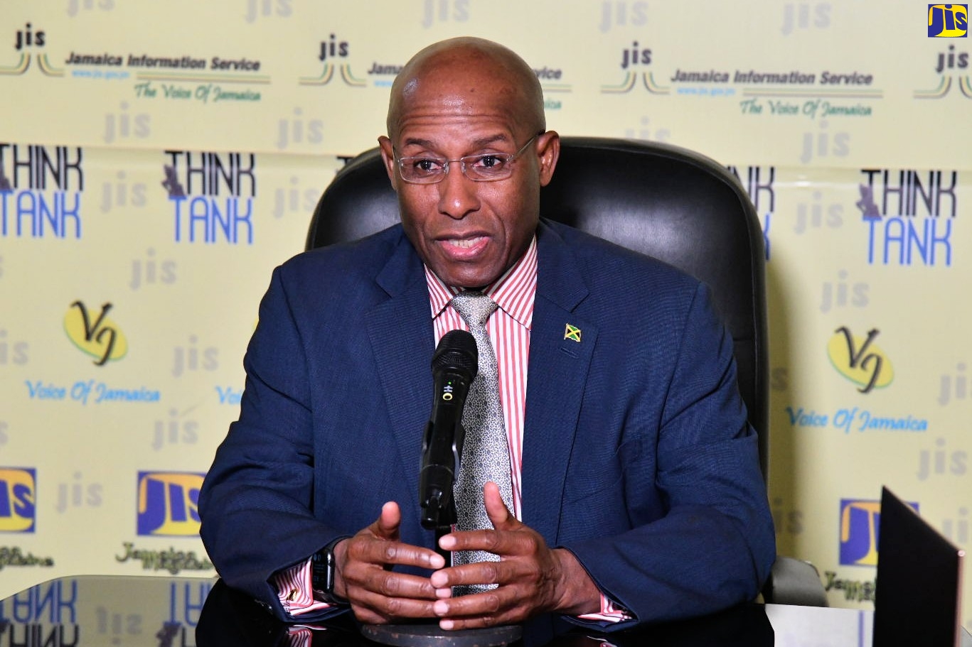 Minister of Industry, Investment and Commerce, Senator the Hon. Aubyn Hill, shares the results of the second trade mission to Guyana, which took place from January 23 to 28 during a JIS Think Tank on Wednesday, February 8.