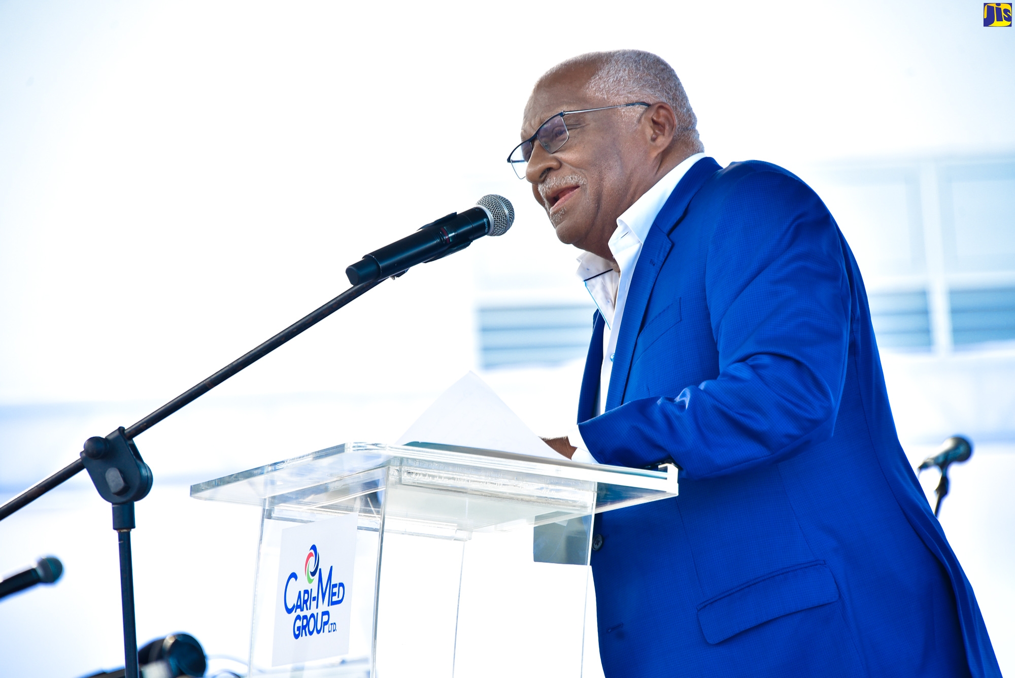 Co-Founder and Chairman, Cari-Med Group of Companies, Glen Christian, speaking at the official opening ceremony of the company’s new distribution centre in Bernard Lodge, St. Catherine, on Friday (January 27).