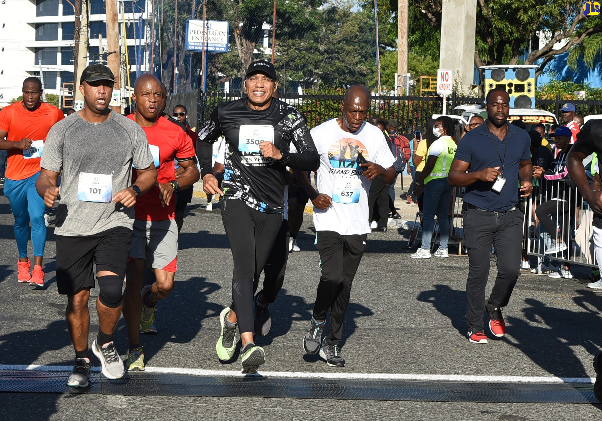 Prime Minister, the Most Hon. Andrew Holness (centre), participates in the Sagicor Sigma Corporate Run today (February 12). The Sagicor Sigma Corporate Run is a unique road-running event designed to inspire fun, fitness and camaraderie among Jamaica’s business and fitness communities. Since the start of the charity road race in 1999, over $500 million has been donated to numerous beneficiaries with a focus on health, child related and educational initiatives.
