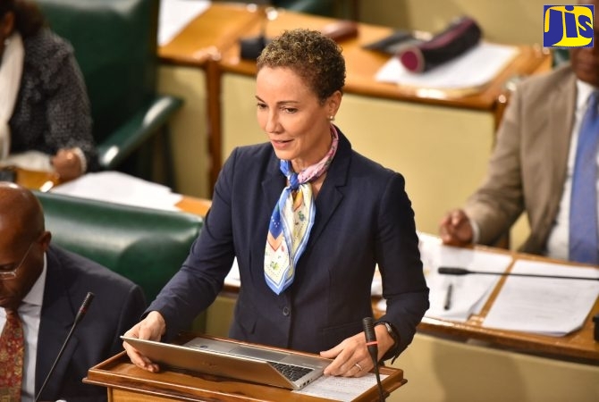 Minister of Foreign Affairs and Foreign Trade, and Leader of Government Business in the Upper House, Senator the Hon. Kamina Johnson Smith.