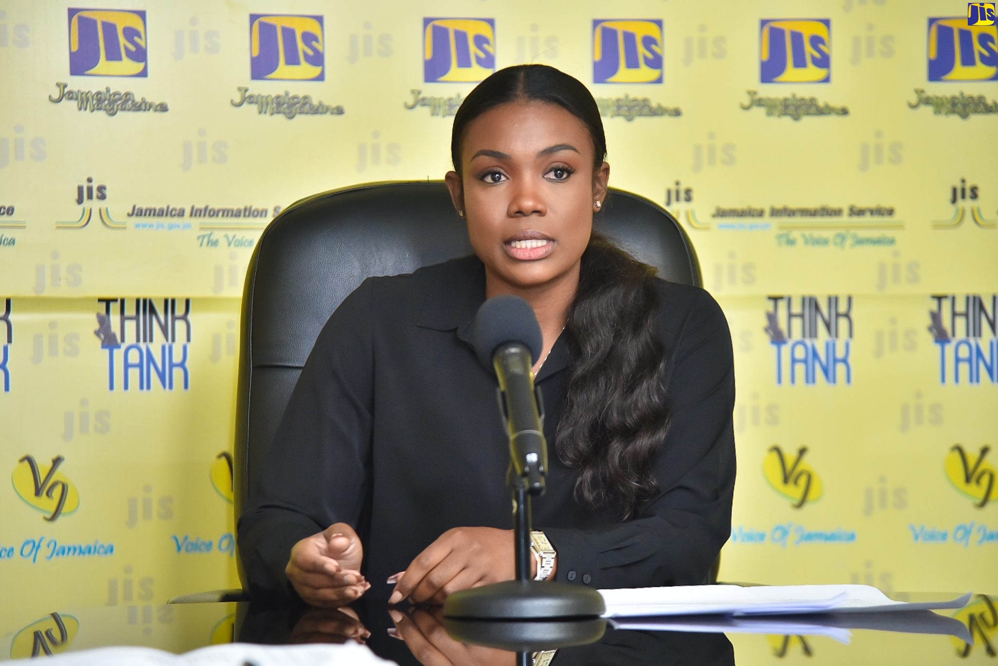 Family Medicine Physician at the Westmoreland Health Services, Dr. Henrika Gayle, addresses a JIS ‘Think Tank’ on the need for increased family planning education among young women.