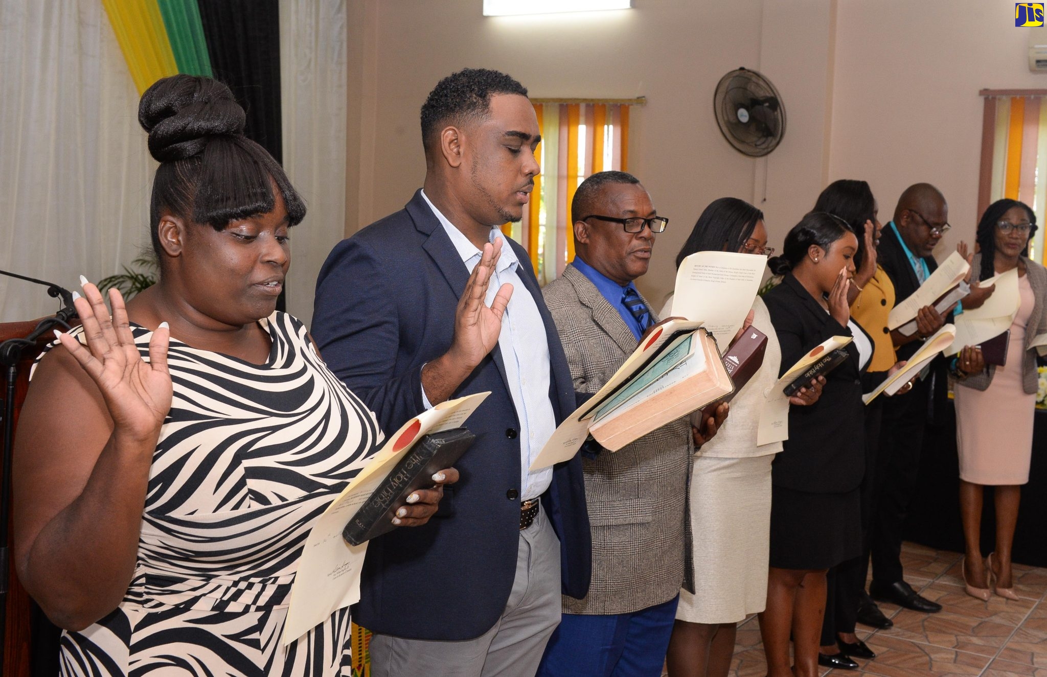 New Justices of the Peace (JP) for the parish of Clarendon take the Oath of Office at a commissioning ceremony on Friday (March 24), at the  Wembley Centre of Excellence, Cornpiece Road in Hayes.