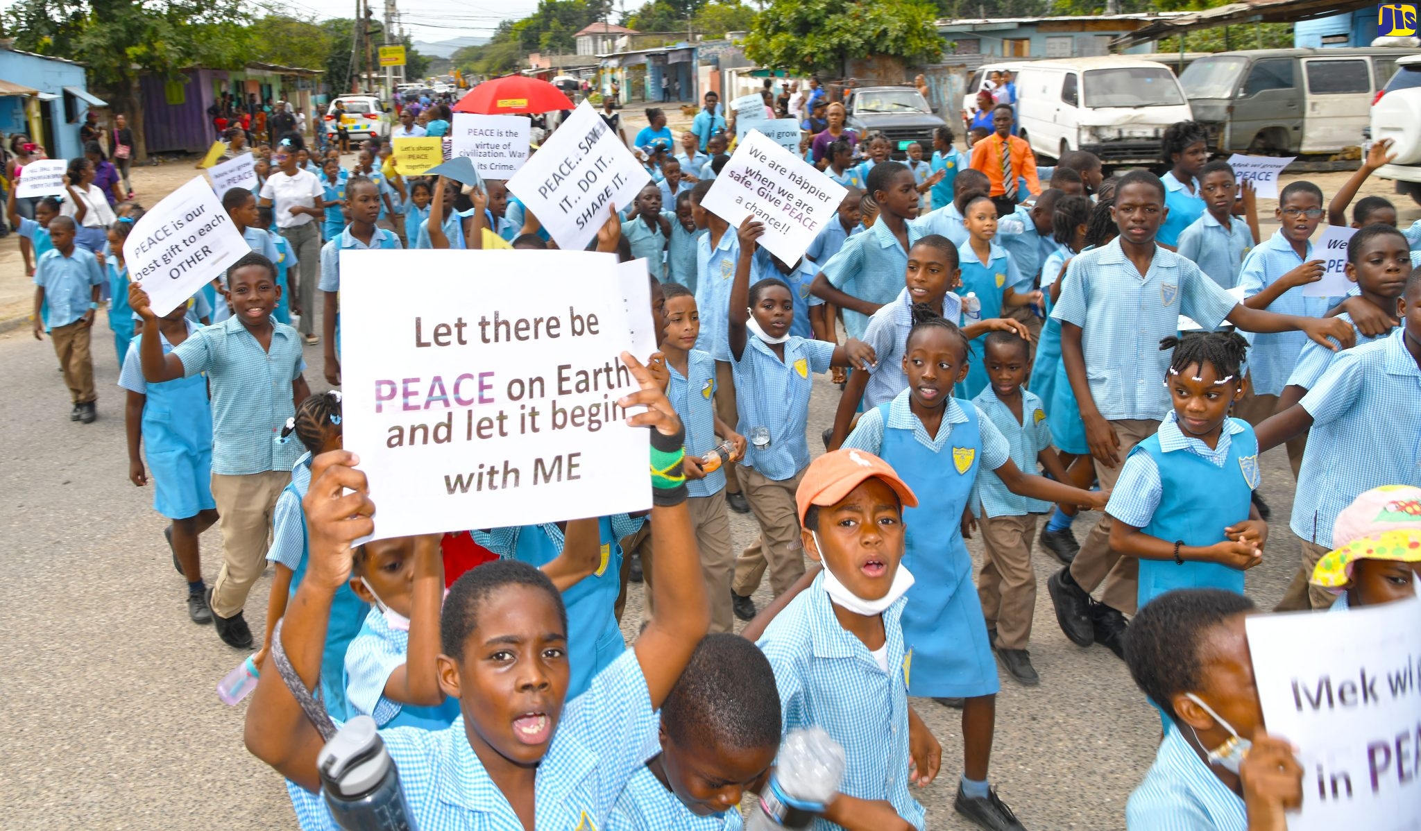 Students March for Peace in Gregory Park