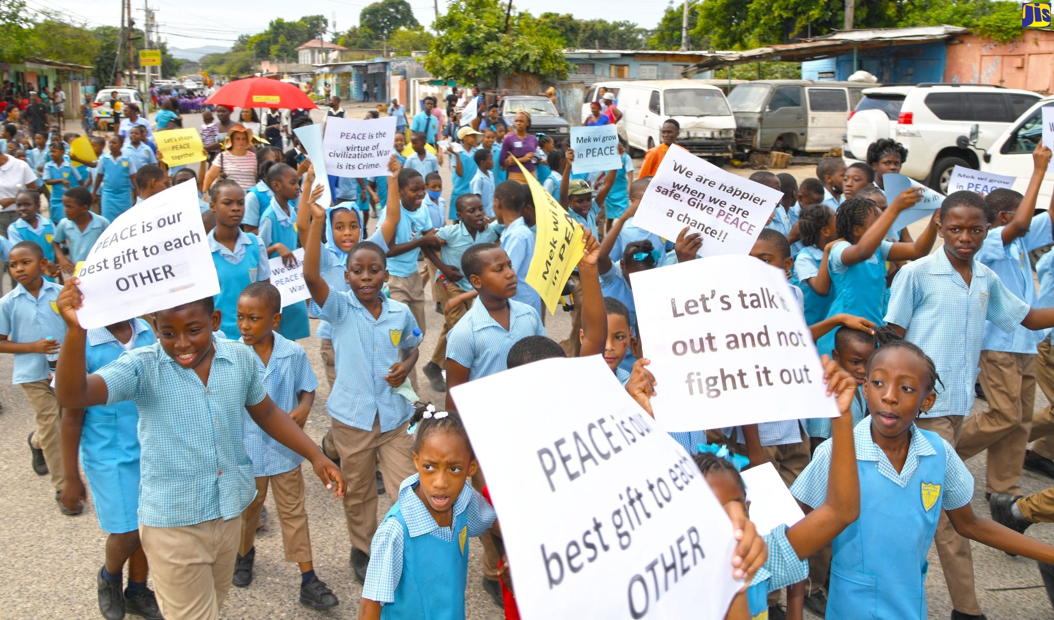 Students March for Peace in Gregory Park