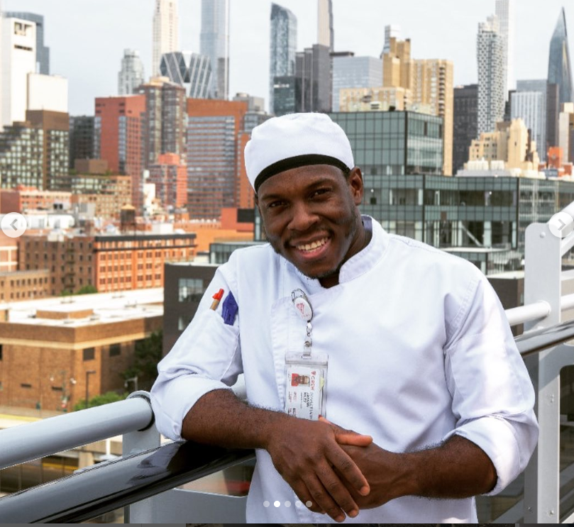 Twenty-five-year-old Chef, Javann Riley, onboard a cruise ship, where he has been working as a line chef for the past five years. 