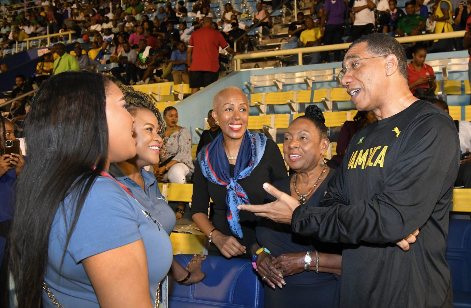 PHOTOS PM Attends Boys and Girls’ Champs Jamaica Information Service