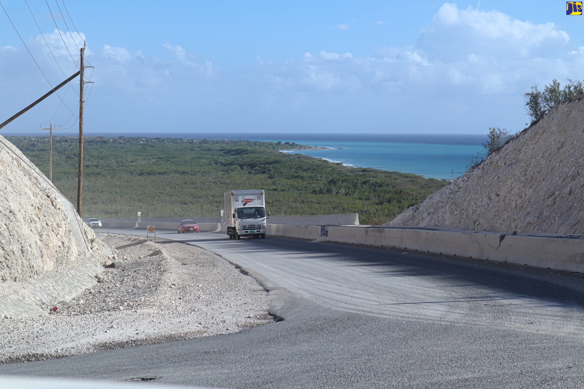 A section of the Southern Coastal Highway Improvement Project in Grants Pen, St. Thomas.